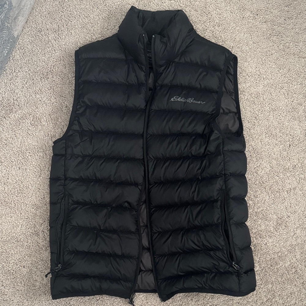 Eddie Bauer Quilted Black Vest